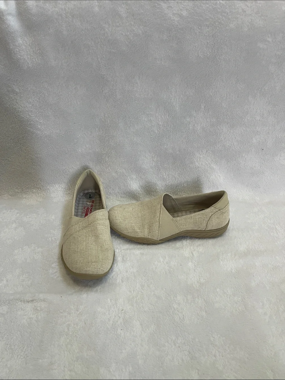 Skechers Women's Beige Slip-On Comfort Loafers